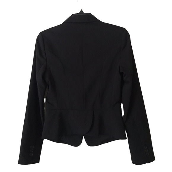 Express Two Button Suit Blazer Black Jacket Size 2 - Picture 4 of 13